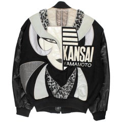 Retro Kansai Yamamoto Collage Varsity Jacket