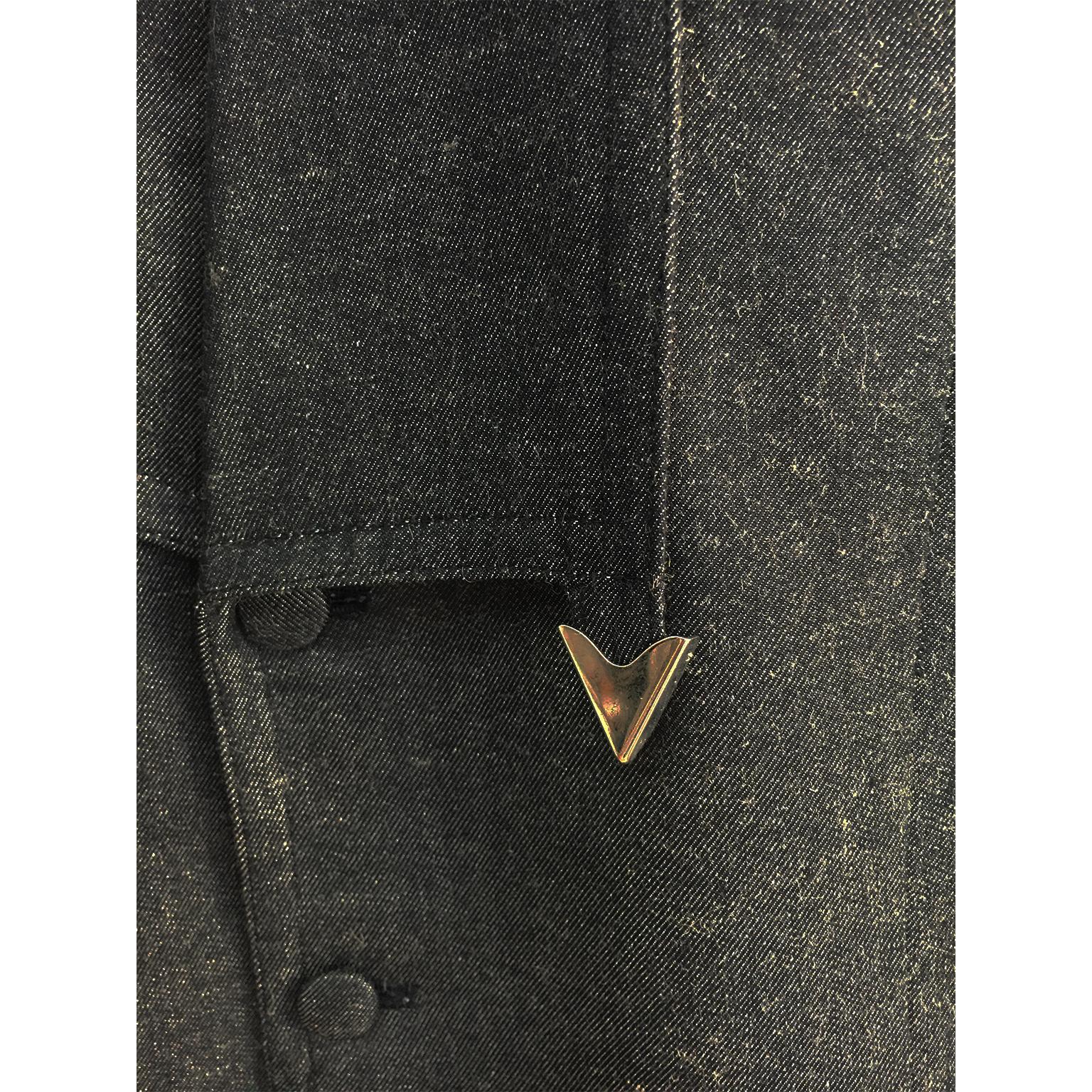 Kansai Yamamoto Dark Grey Jacket Pantsuit Circa Mid 80s For Sale 1