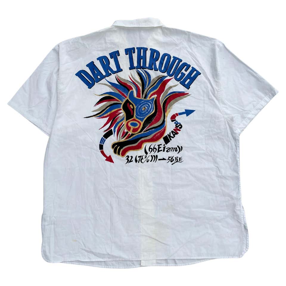 Yamamoto Kansai Western-Style Beige Snap Shirt For Sale at 1stDibs