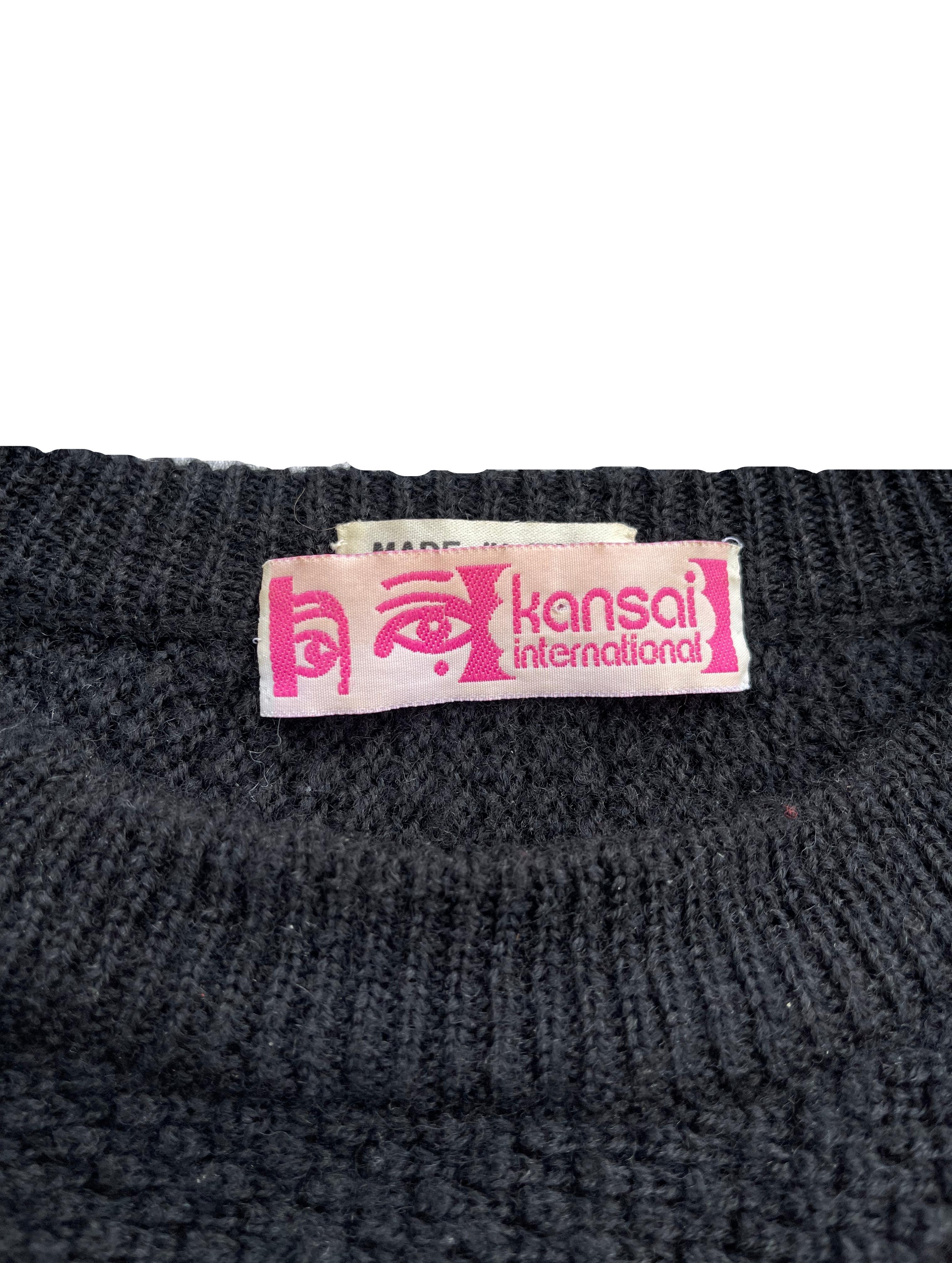 Early 1990's Kansai Yamamoto, few final years of Kansai fruitful and most influential era.

The tag Kansai International was part of his project to discover new elements from different cultures and imposed these elements onto his clothes.

Size on
