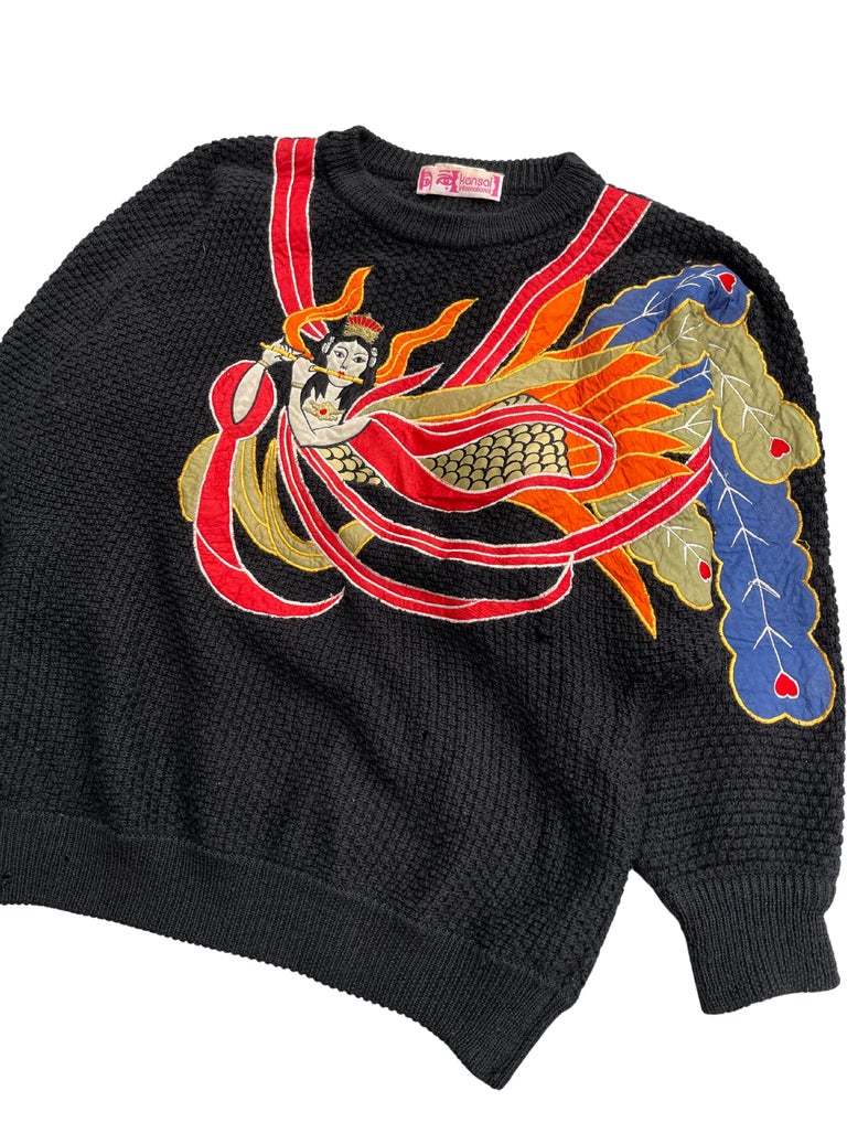 Kansai Yamamoto Nuwa Low-Gauge Sweater, 1980's For Sale at 1stDibs