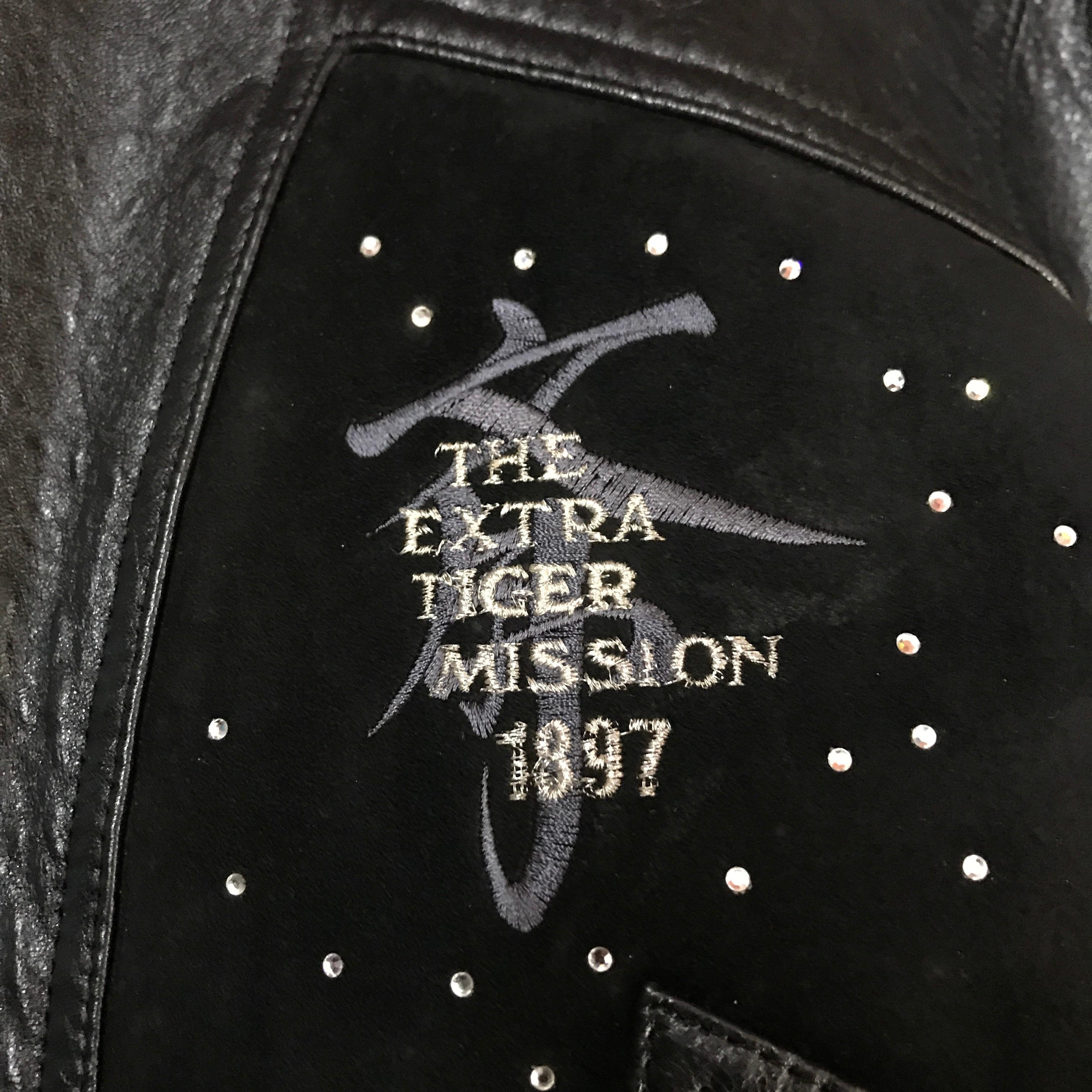 From Kansai MAN Debut Collection, Autumn Winter 1988.

The jacket is heavily Japanese-influenced with spiritual symbol of a Phoenix on the back, multiiple studs and all-cowhide leather exterior.

Size on tag: Not Listed, fits like a Men's