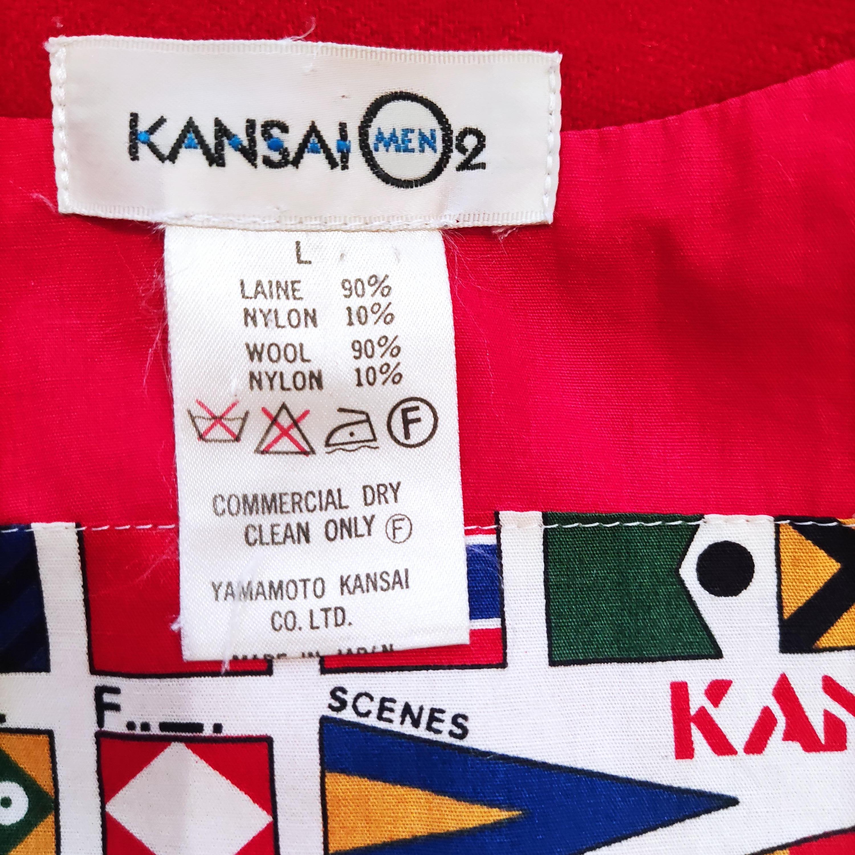 Kansai Yamamoto Riding Team Japanese Vintage Patch Flag Large Red Jacket Coat For Sale 7