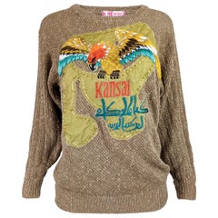 Kansai Yamamoto Vintage Pullover mit starker Stickerei
