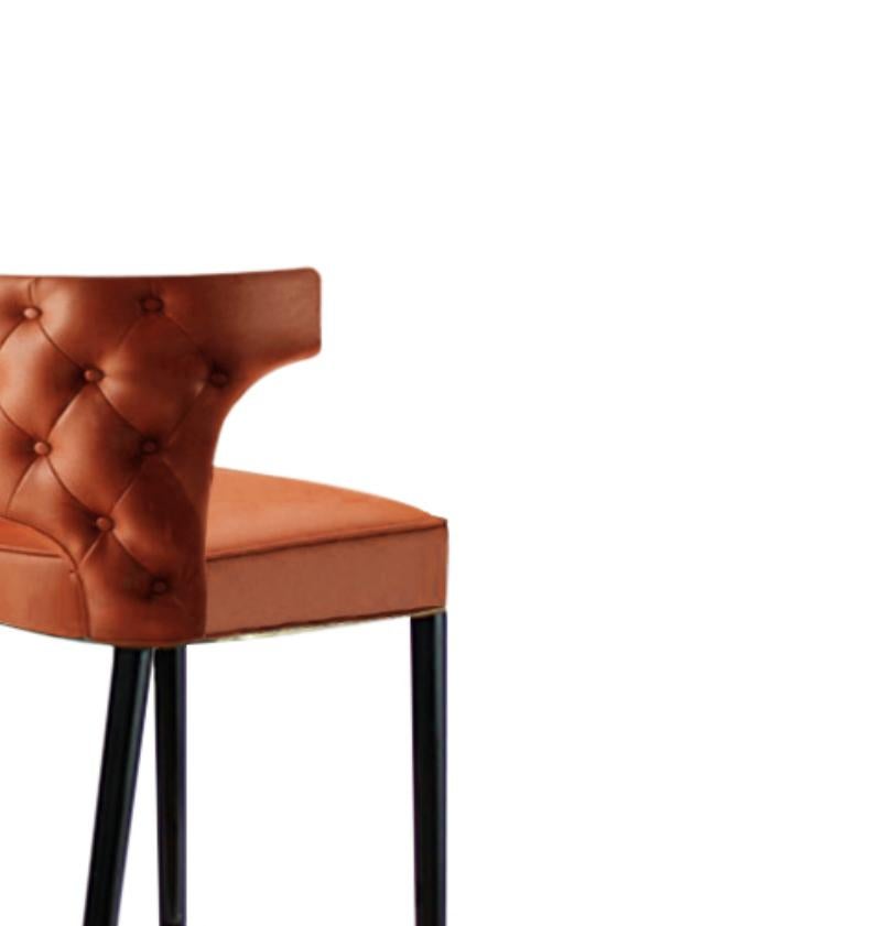 orange leather bar stools