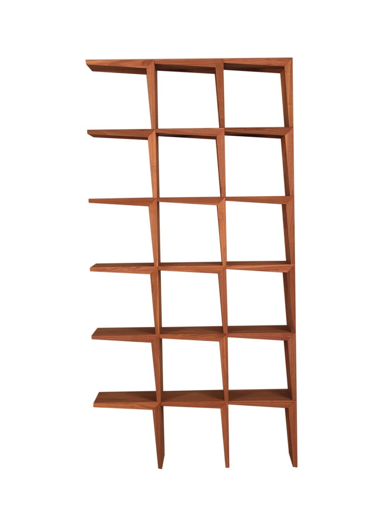 Kant, Contemporary Freestanding Bookcase Made of Walnut Canaletto Wood
