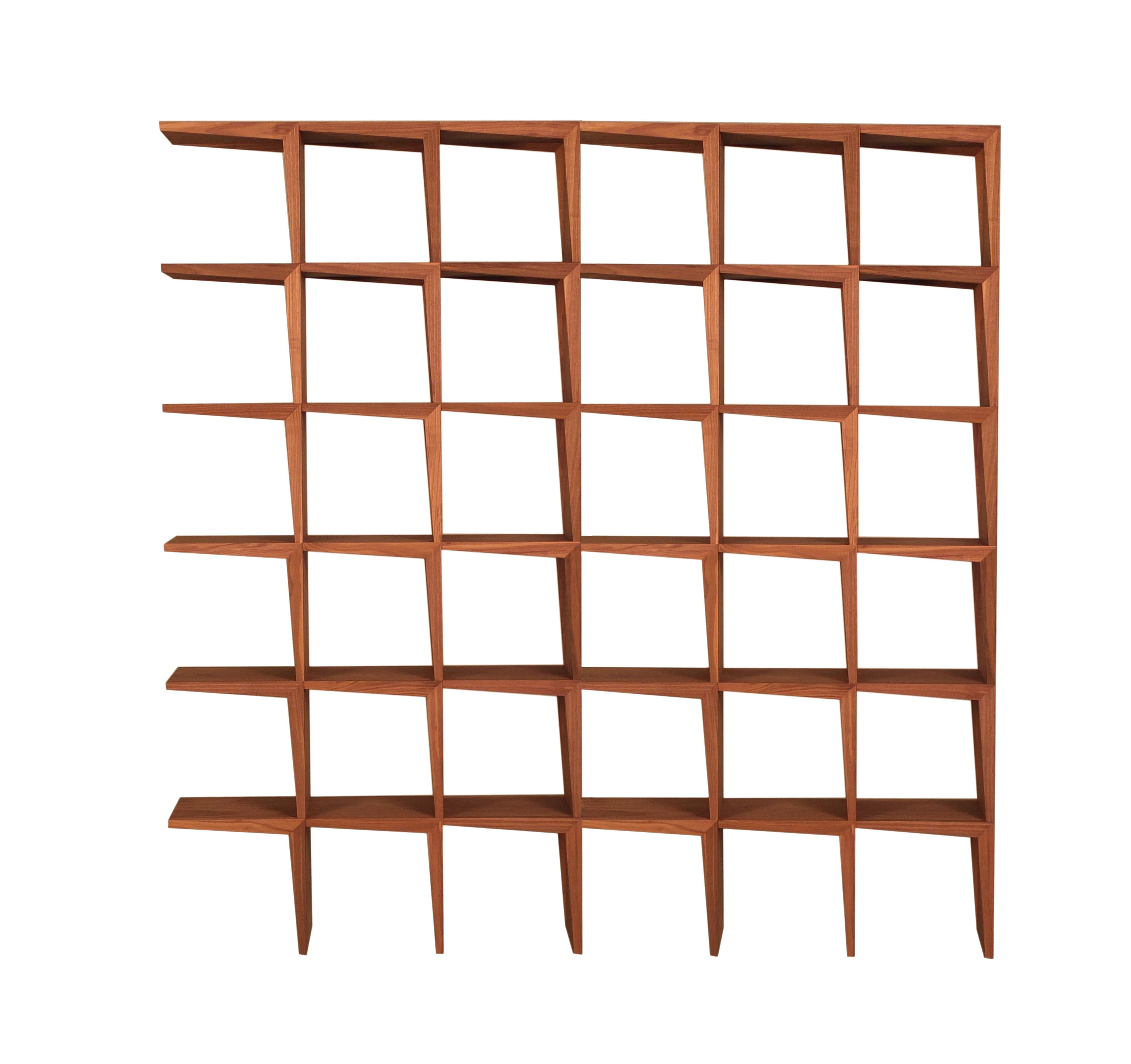 Ash Kant, Freestanding Bookshelf Made of Canaletto Walnut Wood, by Morelato