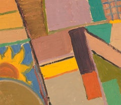Kanwaldeep Singh Kang (1964-2007) - 20. Jahrhundert Öl, Sunflower In The Window