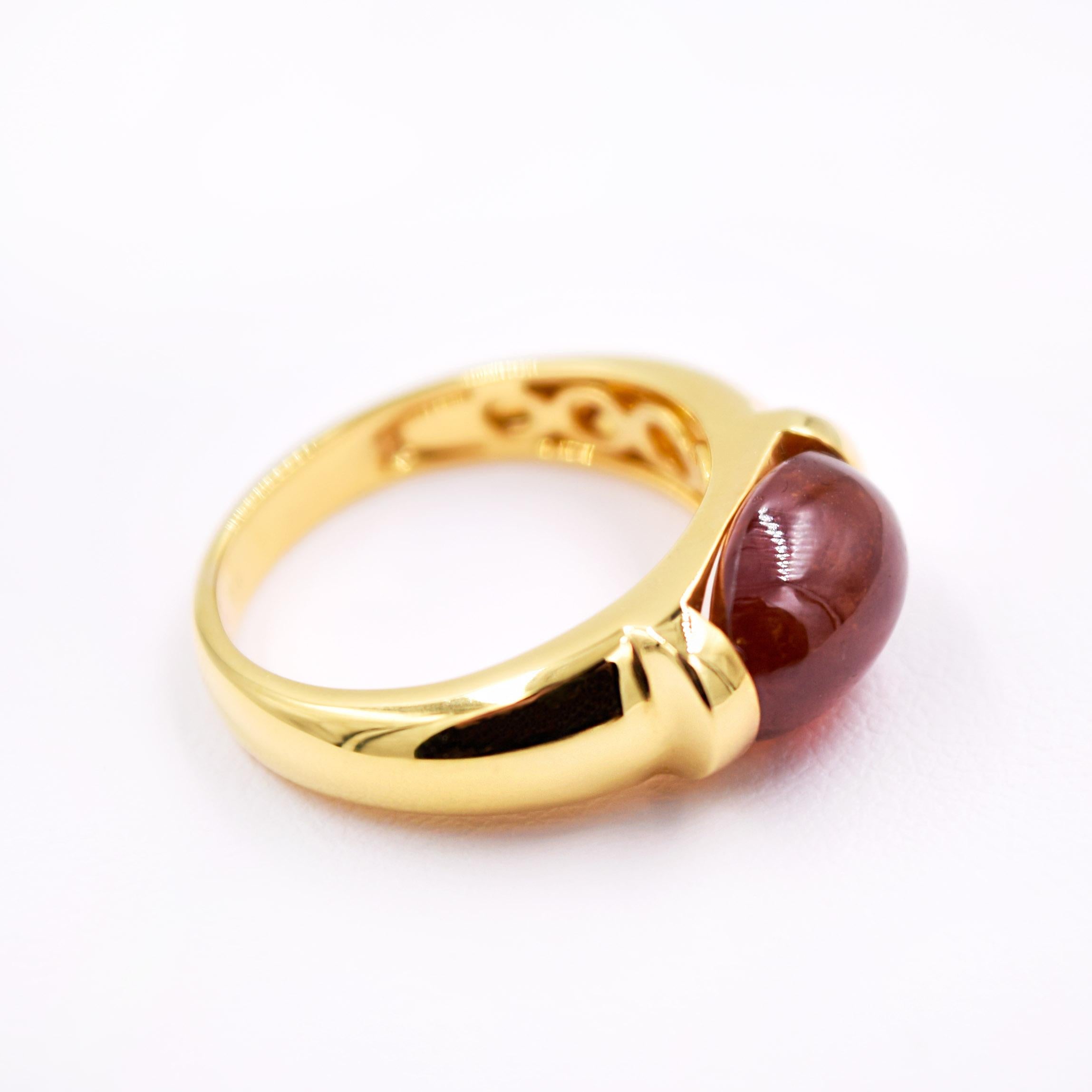 Kanwar Creations Spessartite Ring in 18 Karat Yellow Gold For Sale 1