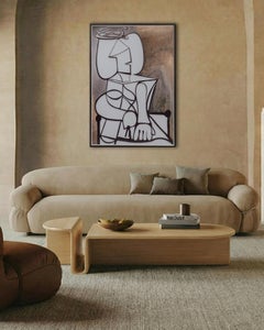 Kanyon Coffee Table, Oval, Contemporary Sculptural Minimalist Wooden Oak