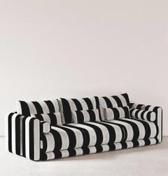 Kanz Sofa Black & White Striped (Set of 3) by Hermhaus – Modular Designer Sofa