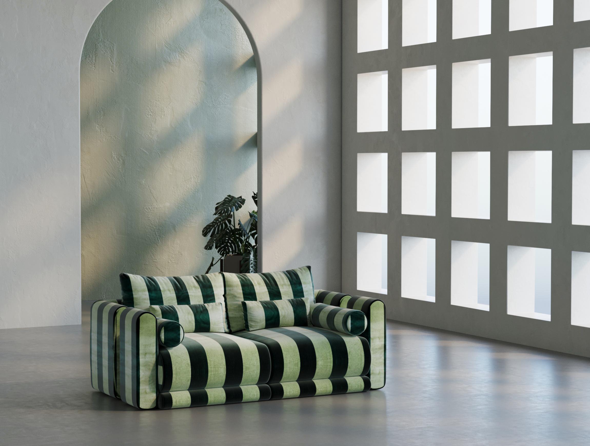Das modulare Sofa Kanz von hermhaus besticht durch sein ruhiges und gelassenes Design mit einfachen Linien und originellen Details. Das Sofa Kanz, das Ihren Raum stilvoll, bequem und geräumig wirken lässt, bietet mit seinen verschiedenen Modulen die