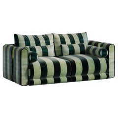 Kanz - Sofa Green & White Striped (Set of 2) by Hermhaus