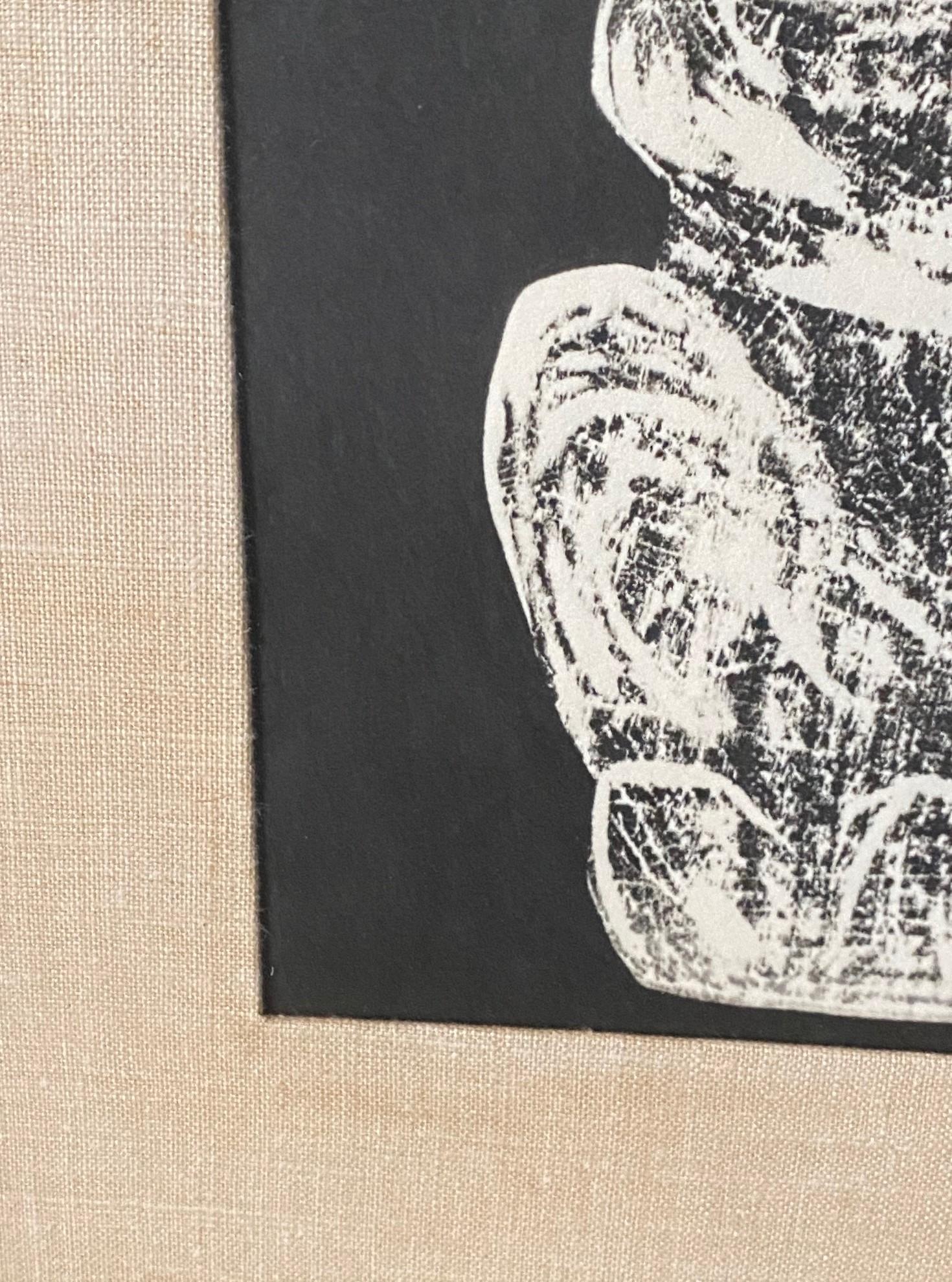 Kaoru Kawano Japanese Woodblock Print Kannon (Buddha) as Mother Holding Child 6
