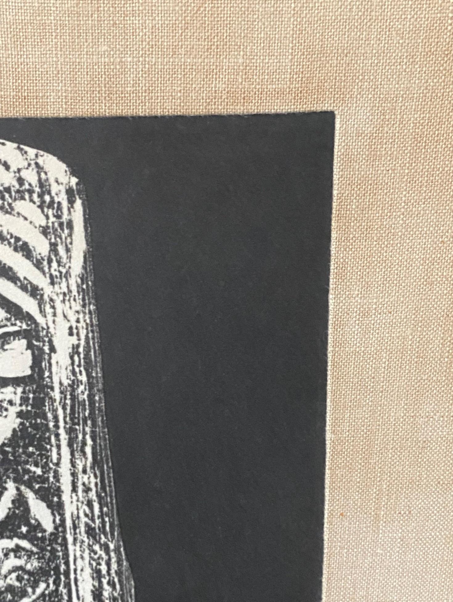 Kaoru Kawano Japanese Woodblock Print Kannon (Buddha) as Mother Holding Child 4