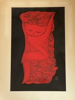 "Introspection" Woodblock by Kaoru Kawano