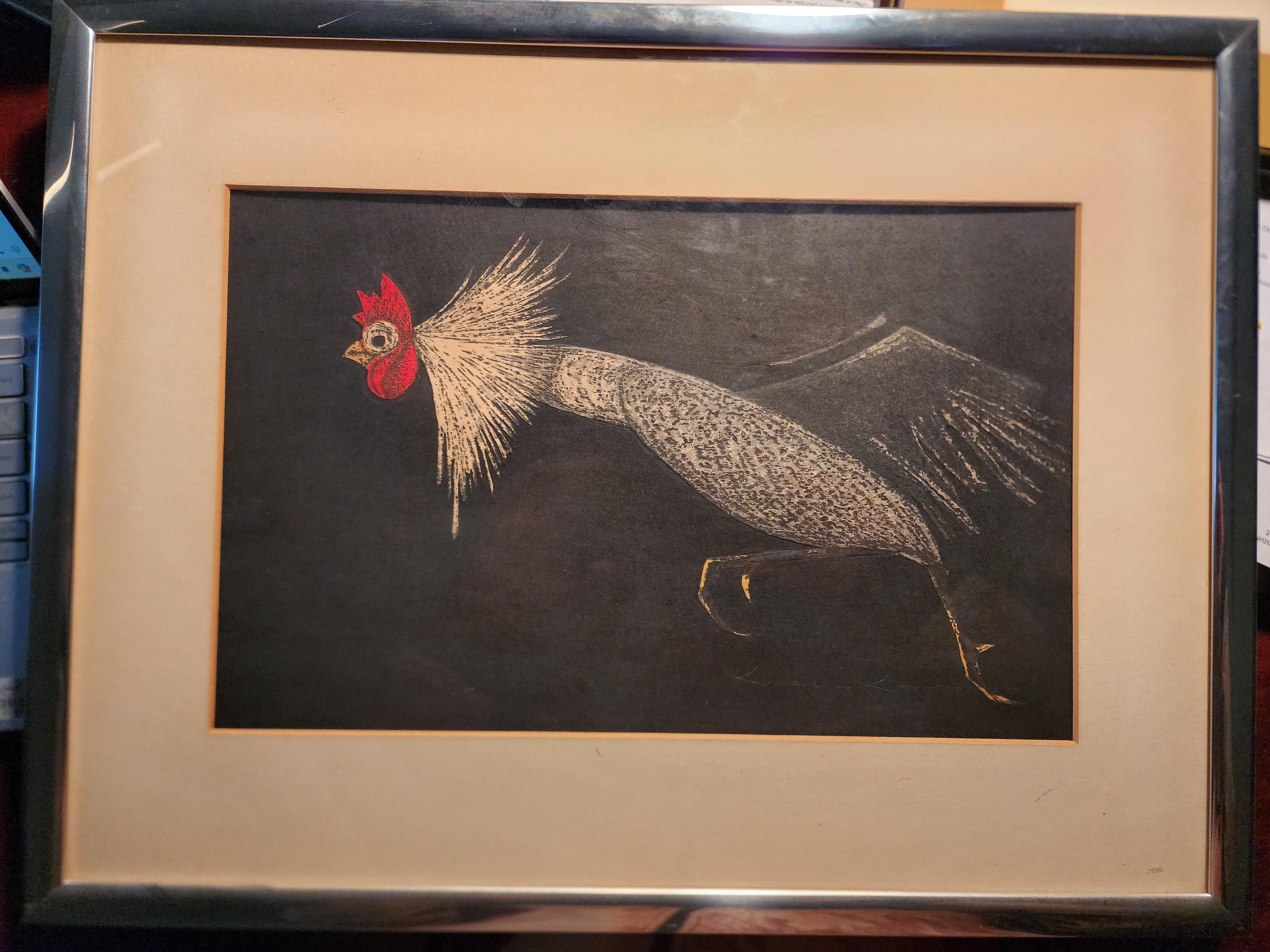 Rooster or Cock - Print by Kaoru Kawano