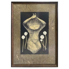 Kaoru Kawano Signed Lifetime Edition Japanese Woodblock Tanpopo 'Dandelion Seed'