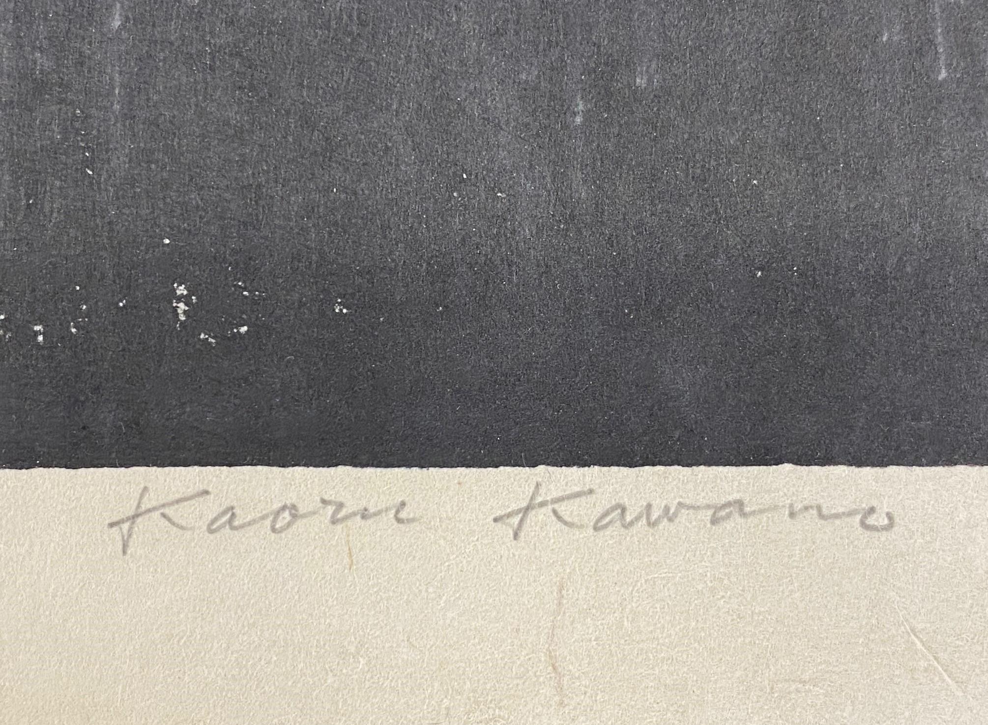 Kaoru Kawano Signed Rare Limited Edition Japanese Woodblock Print Maria Kwannon 2