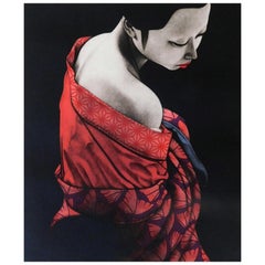 Kaoru Saito Signed Limited Edition Japanese Mezzotint Print, 1984, "Innocense"