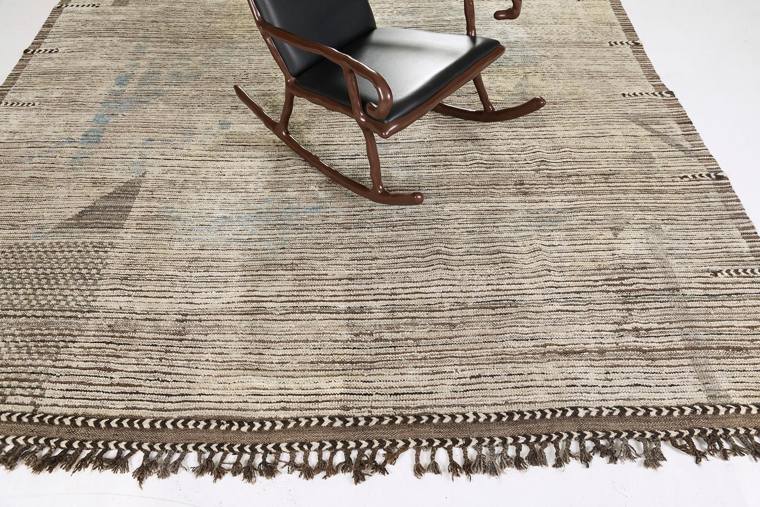 Kaouki is made of the gorgeous wool and is made of timeless design elements. The weaving of natural earth tones with unique design patterns and shapes is what makes the Atlas Collection so unique and sought after. Mehraban's Atlas collection is