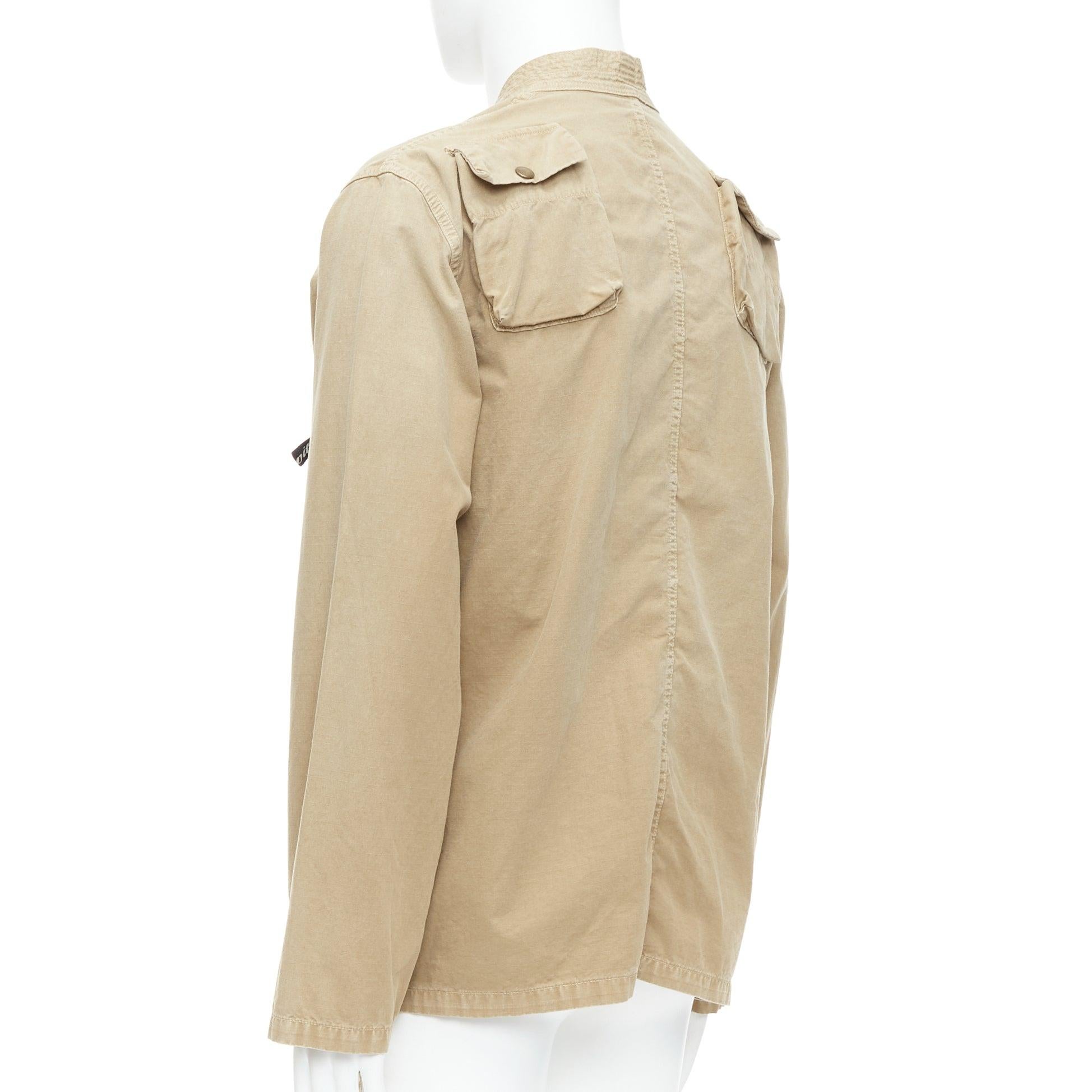 KAPITAL 2022 beige cotton multi cargo pocket kimono jacket JP4 XL For Sale 1