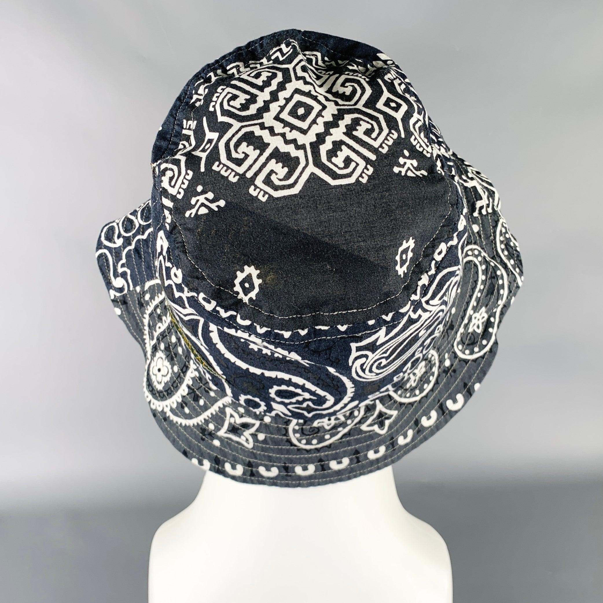 Cappello a secchiello in misto cotone con bandana bianca e nera Kapital In condizioni ottime a San Francisco, CA