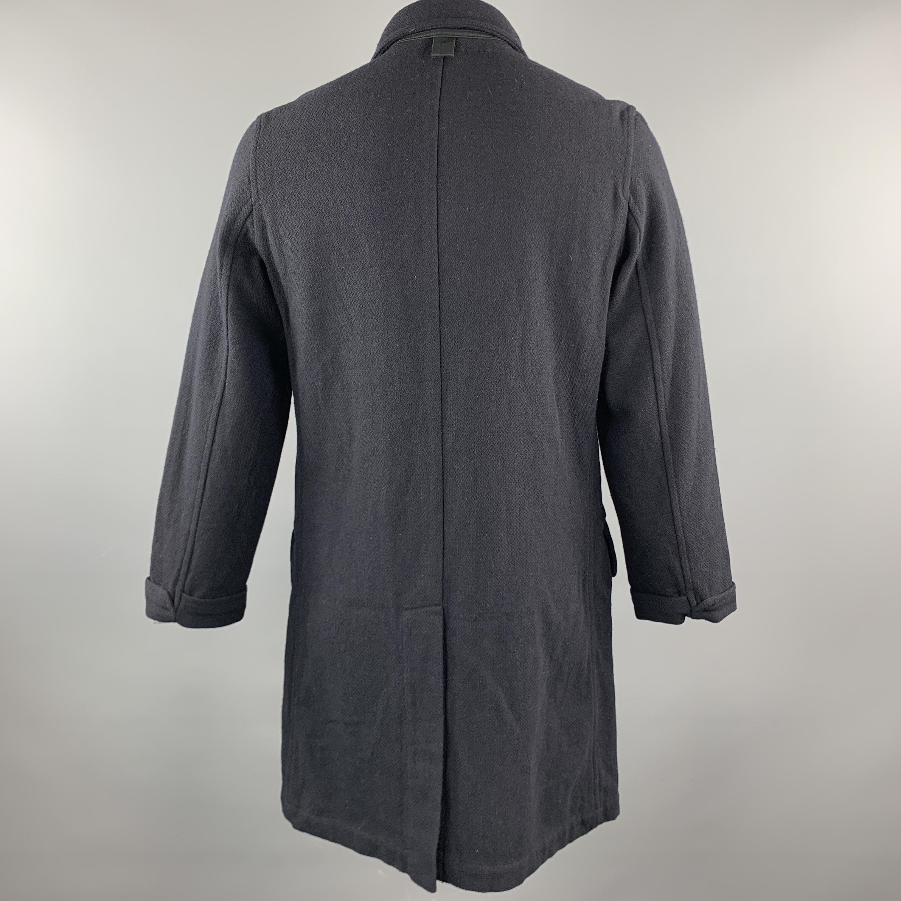 Men's KAPITAL Chest Size XL Navy Solid Wool / Nylon Coat