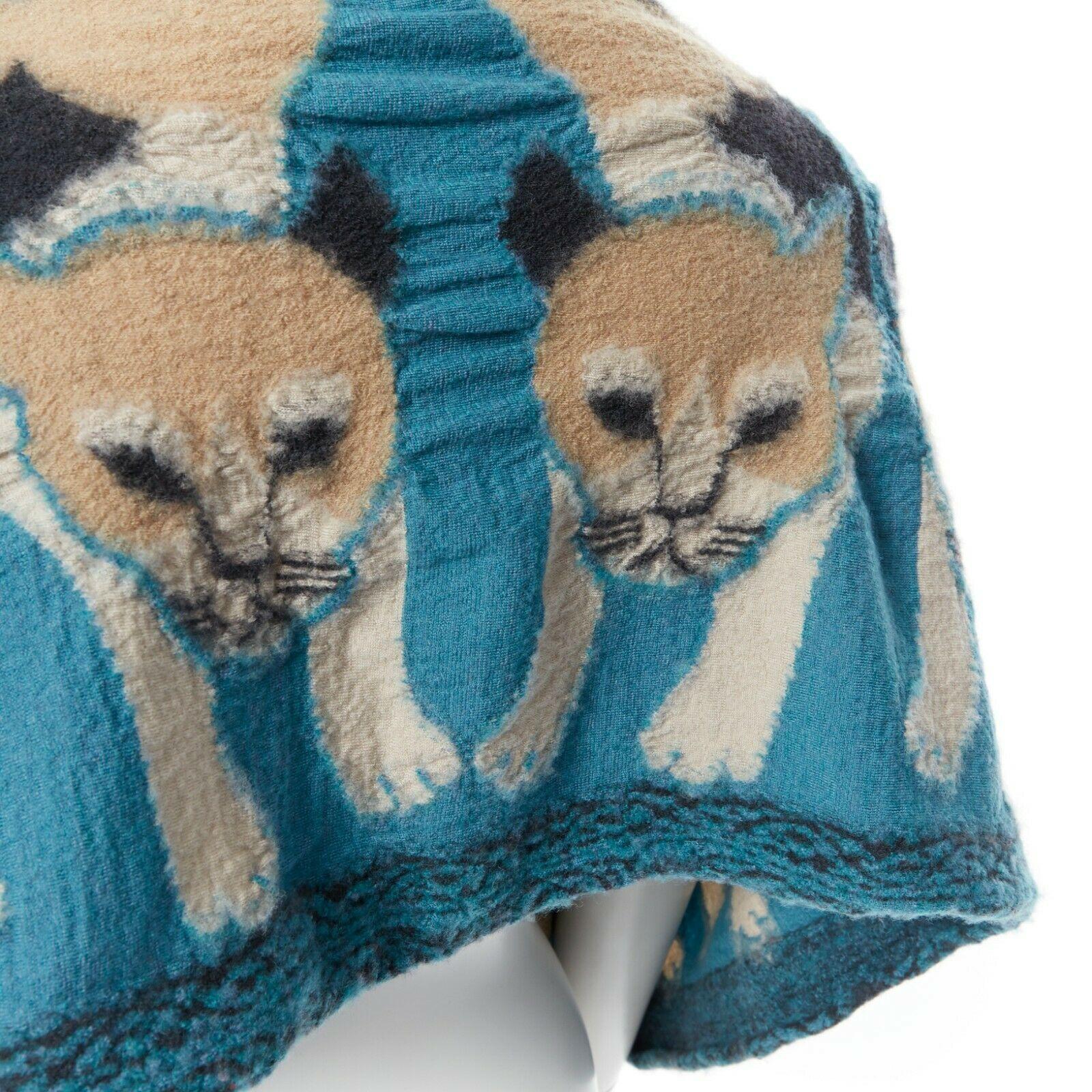 KAPITAL JAPAN multicolour milting compress wool calico cat pattern muffler scarf 
Reference: JETI/A00166 
Brand: Kapital 
Material: wool 
Color: Red 
Pattern: Animal Print 
Extra Detail: Milting wool muffler scarf. Japanese calico cat pattern.