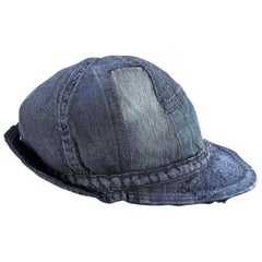 KAPITAL Patchwork Indigo Blue Patchwork Linen Hat