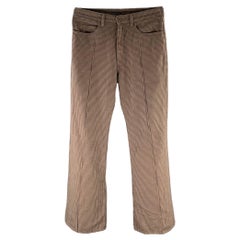 KAPITAL Size 31 Brown Navy Houndstooth Cotton Pants