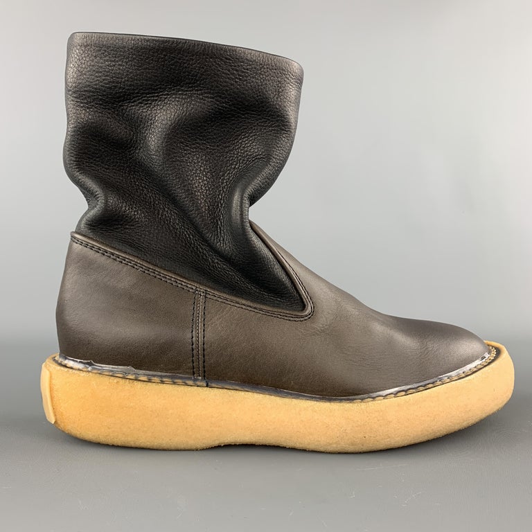 KAPITAL Size 6.5 Brown Leather Crepe Sole POPEYE Boots at 1stDibs ...