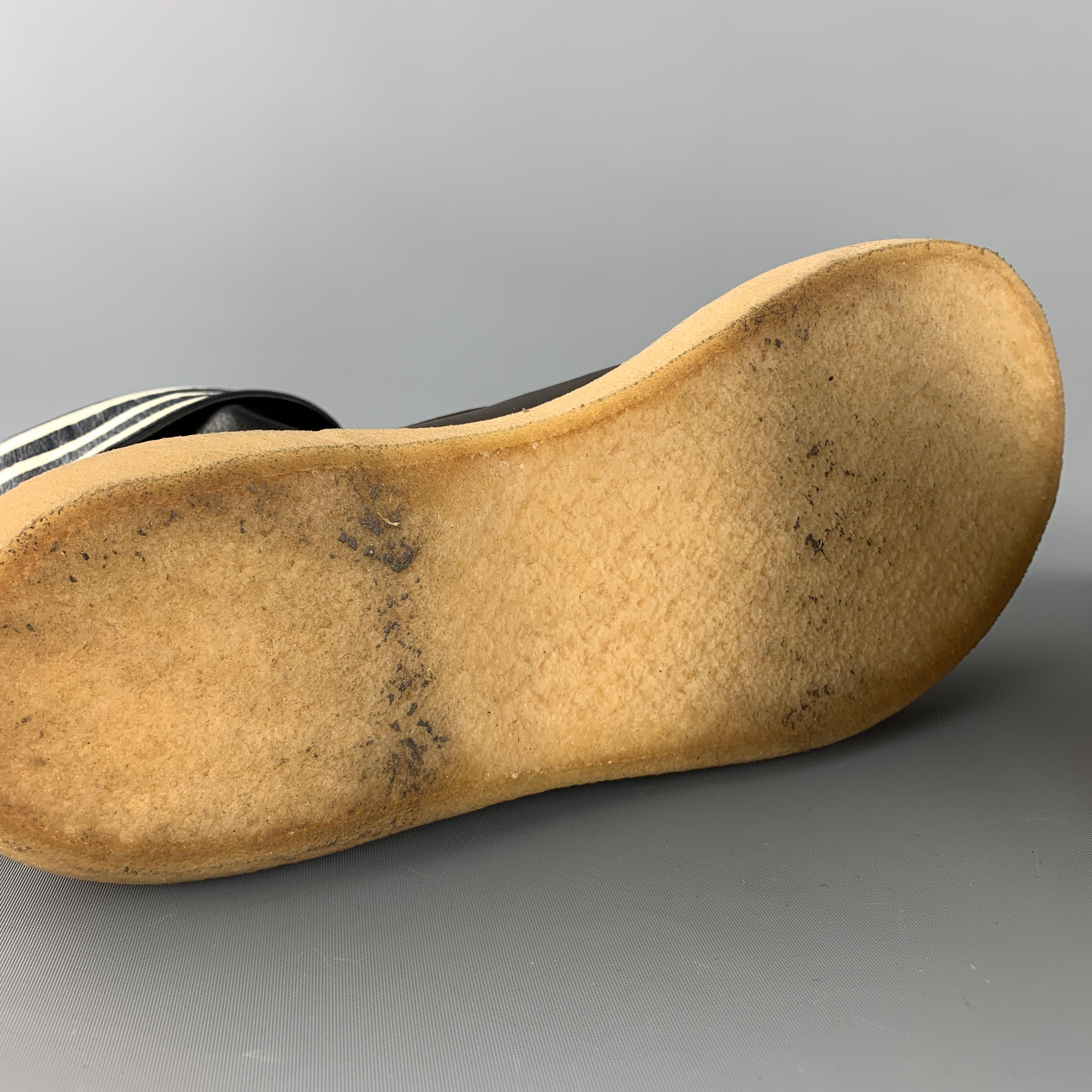 KAPITAL Size 6.5 Brown Leather Crepe Sole POPEYE Boots In Excellent Condition In San Francisco, CA