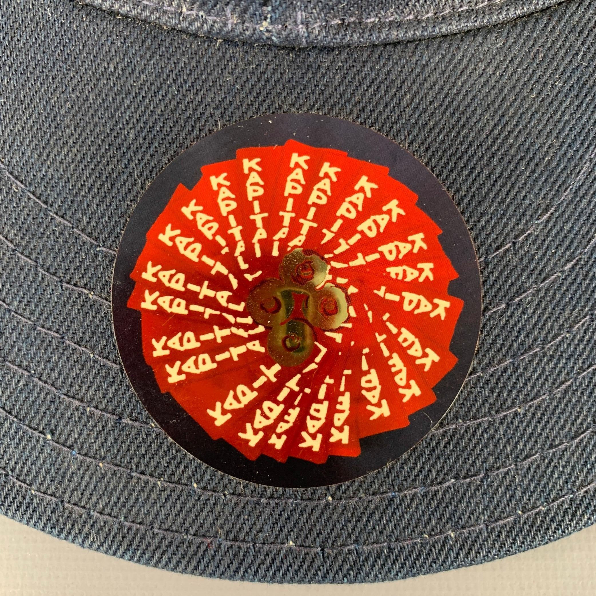 Gorro de algodón patchwork índigo índigo talla 7 1/2 en venta 2