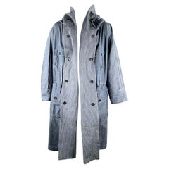 KAPITAL Size L Indigo Cotton Hooded Traggle Ring Coat
