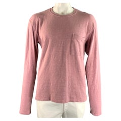 KAPITAL Size L Pink Cotton Crew Neck Pullover