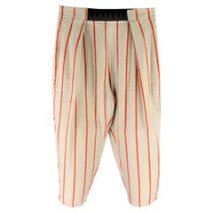 Kapital Taglia M -Easy Beach Go- Beige Arancione Cotone Drop Crotch Casu