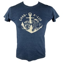 KAPITAL Taille M Indigo Graphic Cotton Crew-Neck T-shirt