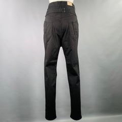 KAPITAL Size S Black Cotton Polyurethane Drop Crotch Casual Pants
