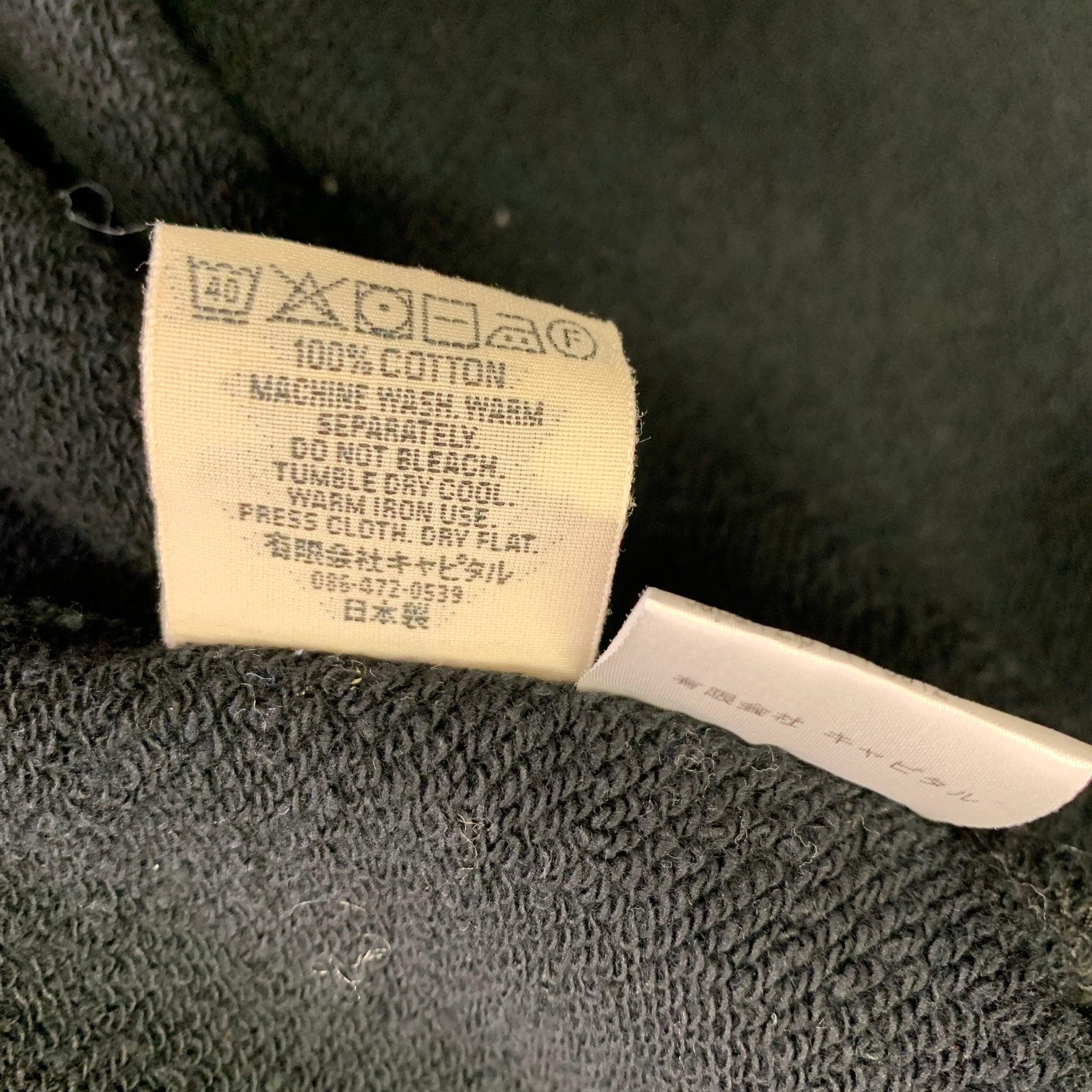 KAPITAL Size S Black Yellow Cotton Snaps Jacket 3