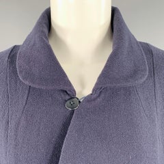 KAPITAL Size S Navy Wool Blend A-Line Coat