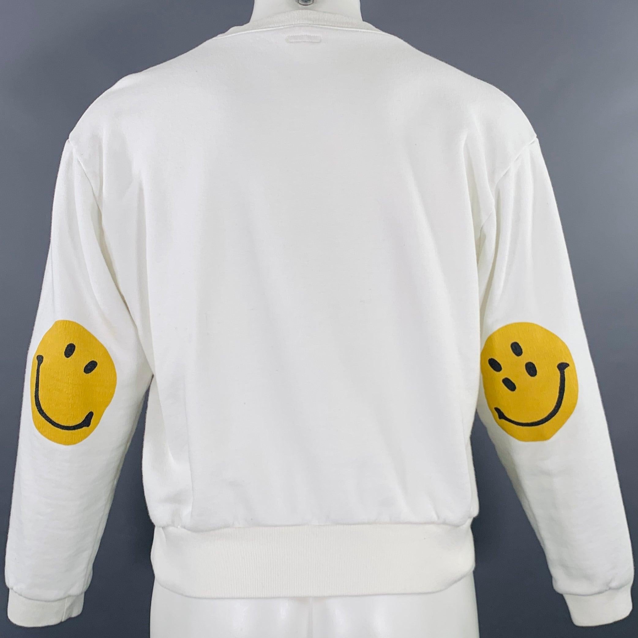 Grigio Kapital taglia S White Yellow Cartoon Cotton Crew Neck Felpa in vendita