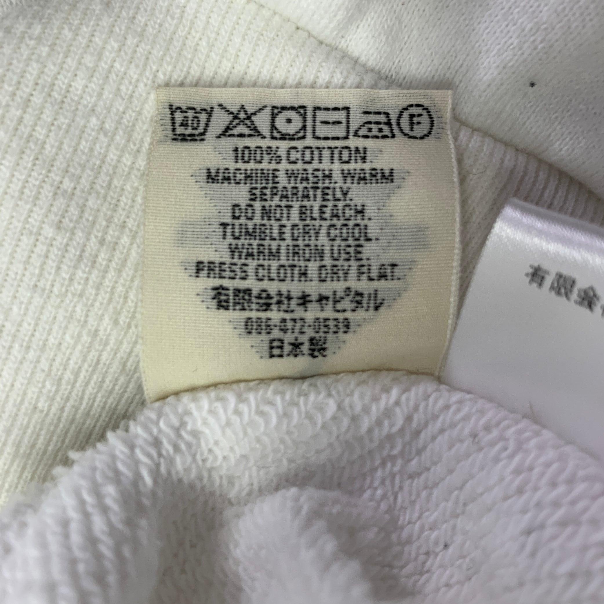 Kapital taglia S White Yellow Cartoon Cotton Crew Neck Felpa in vendita 2