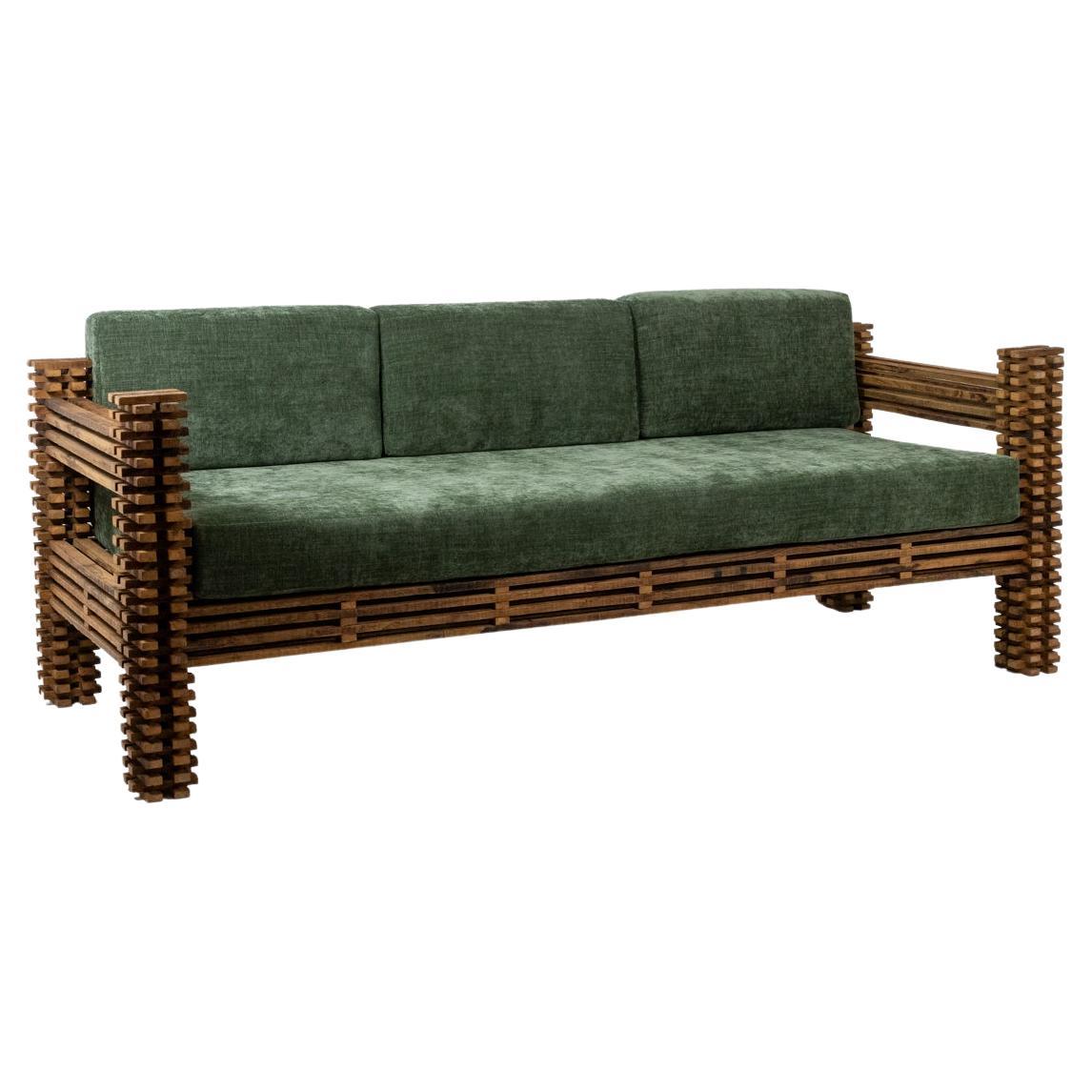 Kapla" 3-sitziges Sofa oder Wandbank. 1960s. im Angebot