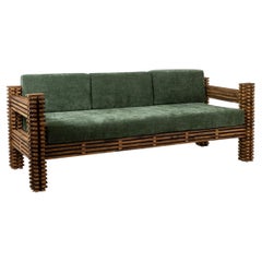 'Kapla' 3-seater sofa or wall-mounted bench. 1960s.