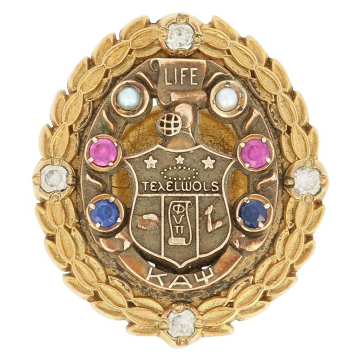 Kappa Alpha Psi Life Membership Badge and Enhancer 10k Gold Fraternity  Gemstones at 1stDibs | kappa alpha psi life membership pin, kappa alpha psi  badge, kappa alpha psi life membership cost