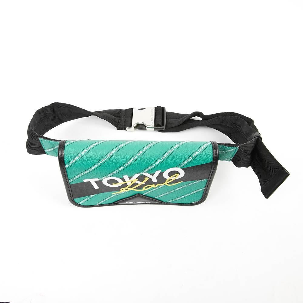 Kar Lagerfeld Tokyo Grüne Gürteltasche im Zustand „Hervorragend“ im Angebot in Paris, FR
