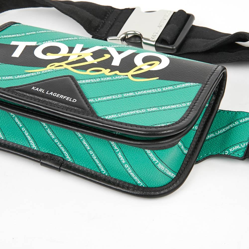 Kar Lagerfeld Tokyo Green Belt Bag  For Sale 2