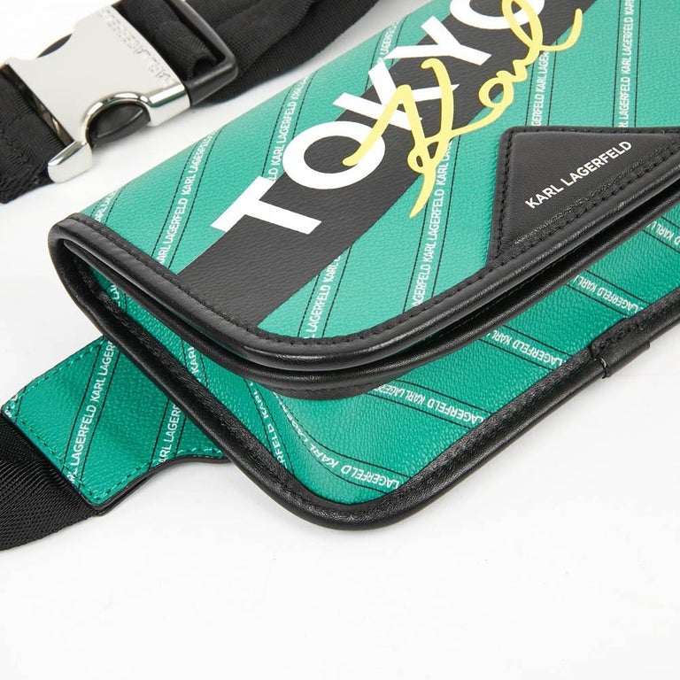 Kar Lagerfeld Tokyo Green Belt Bag For Sale at 1stDibs | chanel card  holder, kar bag