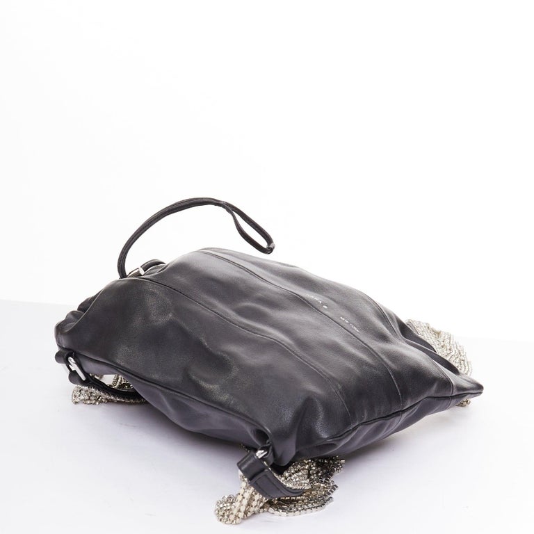 Kara Small Leather/Fur Backpack KARA Kara Small Black Backpack | shoparo main image 4